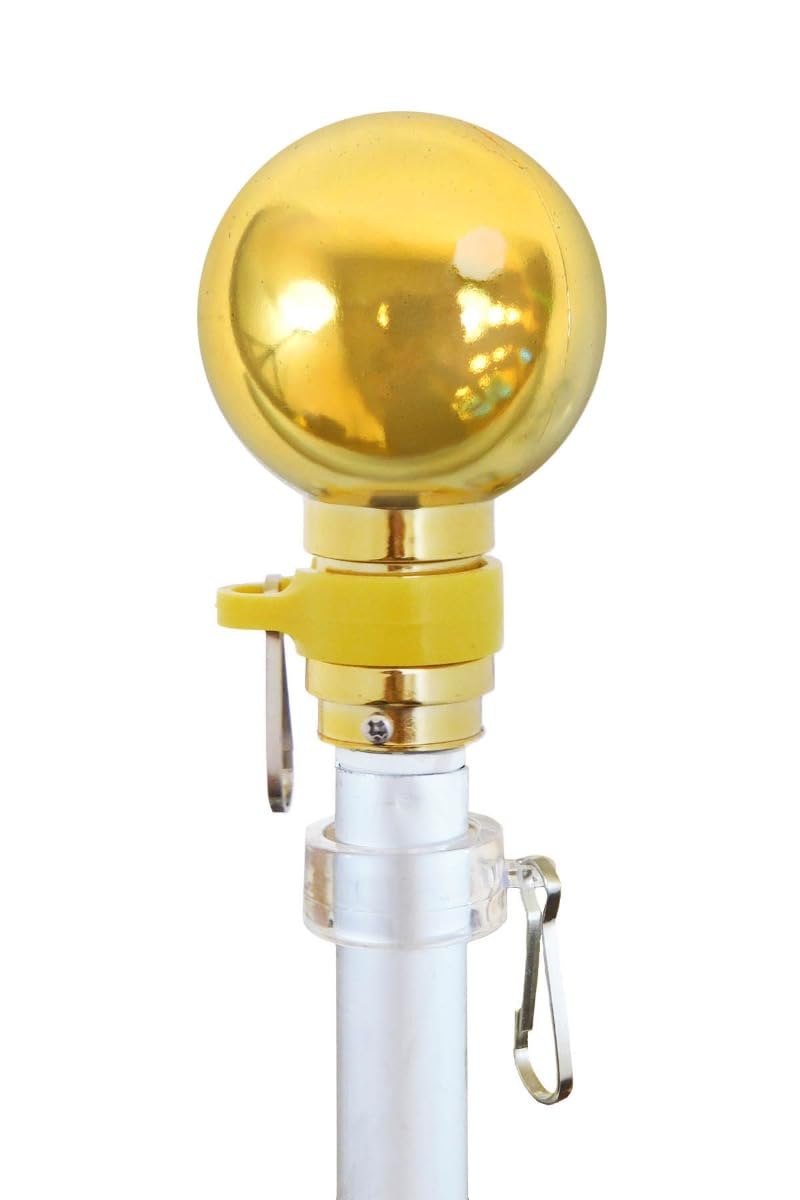 FlagsImp 8 Foot Aluminum Silver Pole with (Ball)