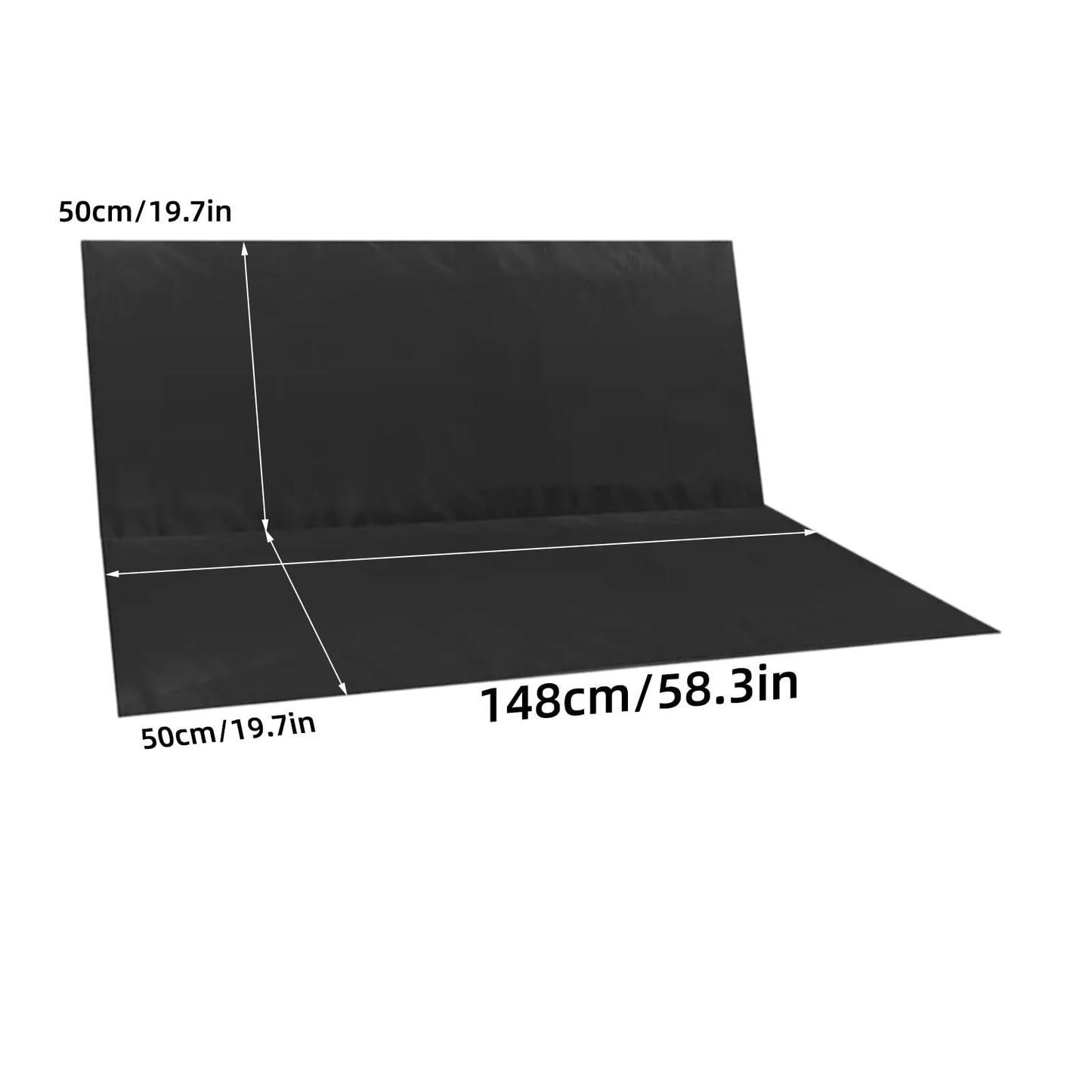 Bonlting Swing Seat Cover Replacement, 600D Thickened Oxford Waterproof Chair Bench Replacement Cover Outdoor Swing Cushion Cover for 3 Seater Patio Garden Swing Chair(58.3x19.7x19.7in, Black