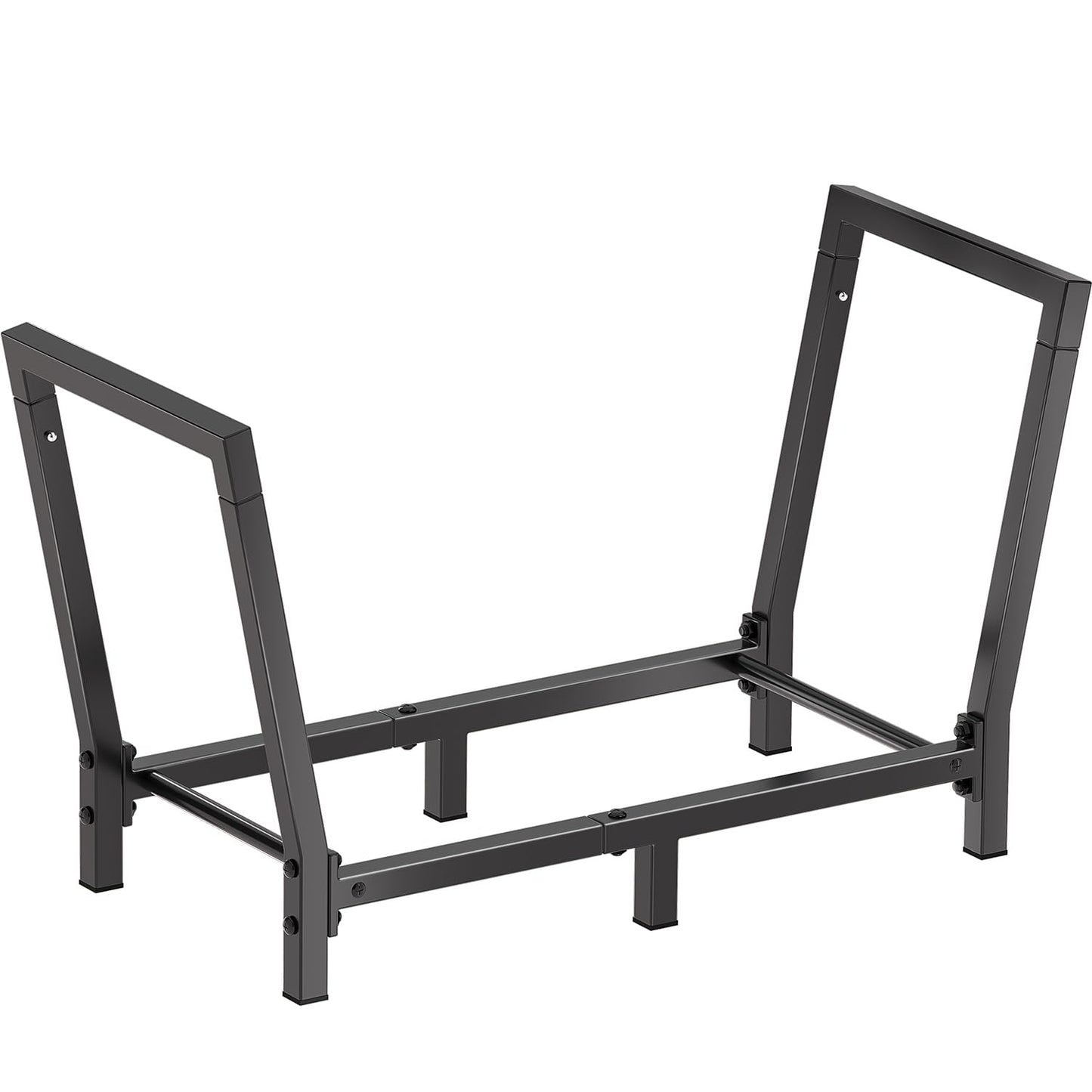 Minicloss 34 Inch Firewood Rack Outdoor Indoor, 2.7ft Wood Storage Rack Stand, Heavy Duty Fire Wood Holder for Fireplace(Black)