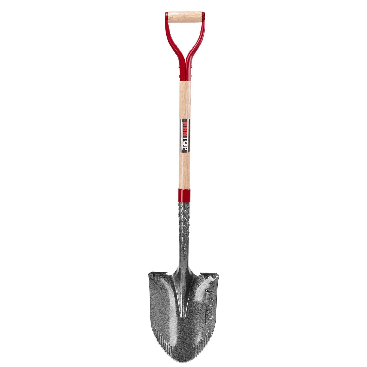 HANTOP Garden Shovel Round Digging Shovel Heavy Duty Shovels for Digging Trenching Gardening Camping, 43 inches