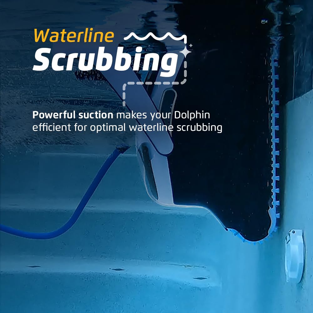 Dolphin Explorer E40 Automatic Robotic Pool Vacuum Cleaner with Wi-Fi, Wall Climbing Capability, Waterline Scrubber Brush, Ideal for Inground Pools up to 50 FT in Length