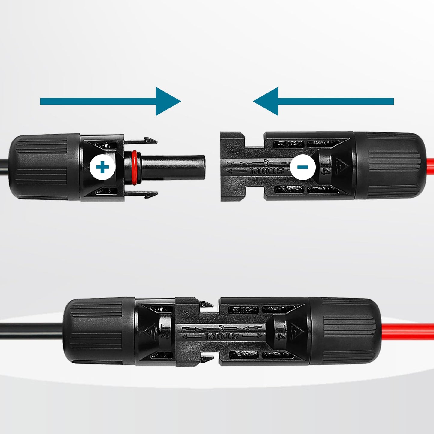 MOOKEERF Solar to XT60 Charge Extension Cable 25FT 12AWG XT60 Solar Cable for Portable Power Station Battery Pack