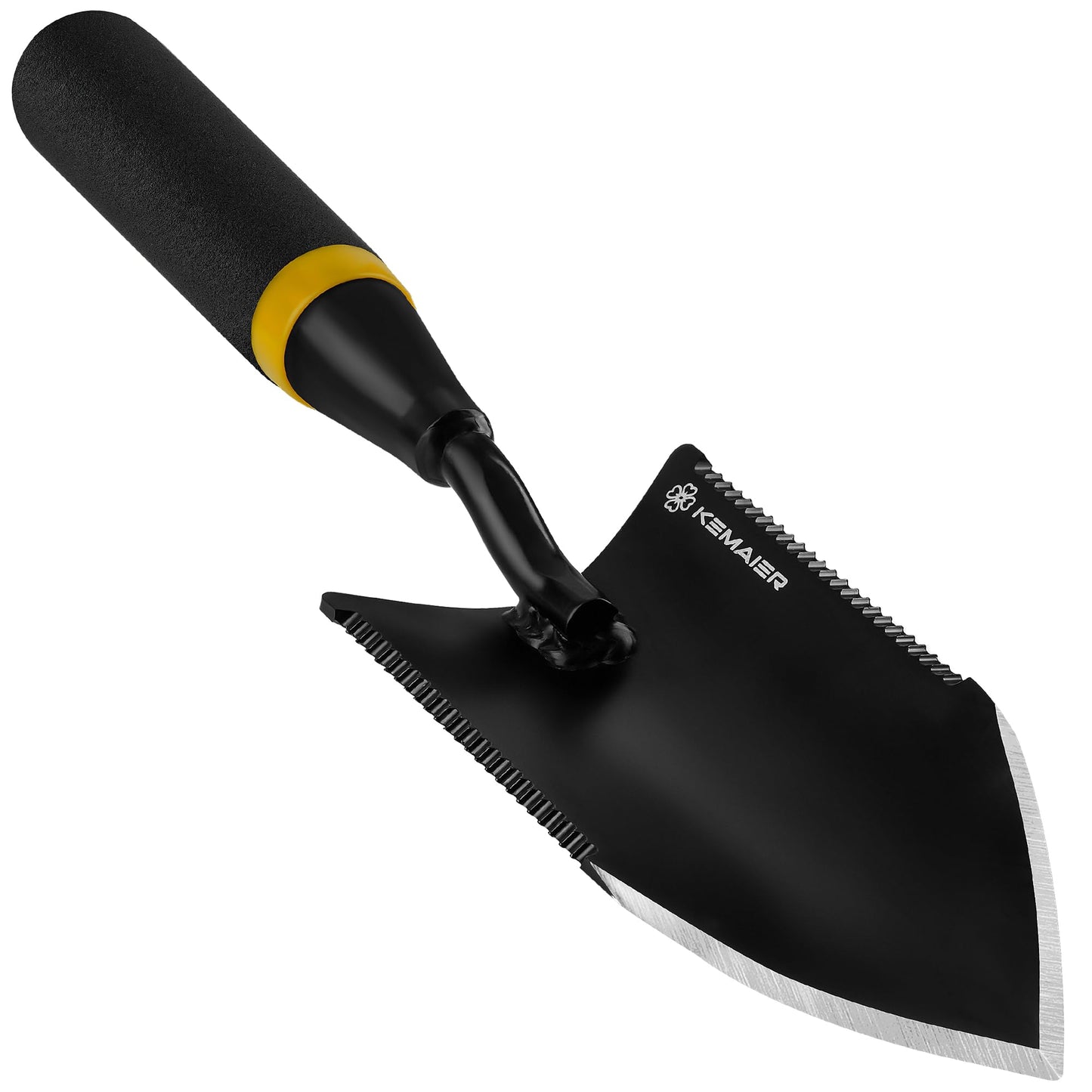 Kemaier Garden Trowel, Heavy Duty Hand Shovel with Dual-Sided Serrated Edge, Rust-Resistant Garden Shovel for Cutting Roots, Durable Trowel Garden Tool for Digging and Planting