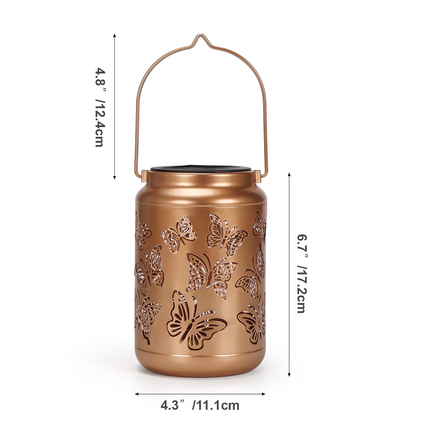 Edenseelake Butterfly Solar Lanterns Outdoor Waterproof, Butterfly Garden Decor Gifts for Women, Mom, Grandma, Outdoor Hanging Lantern for Patio, Porch, Yard, Pathway