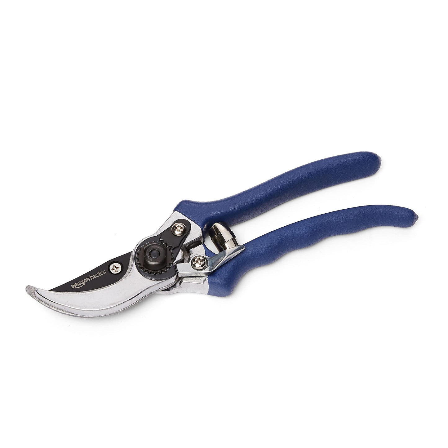 Amazon Basics Professional Bypass Pruning Shears, Garden Clippers, 8-inch Steel Hand Pruners, Rust Resistant with Ergonomic Non-Slip Grip for Trimming Plants and Cutting Flowers, Blue