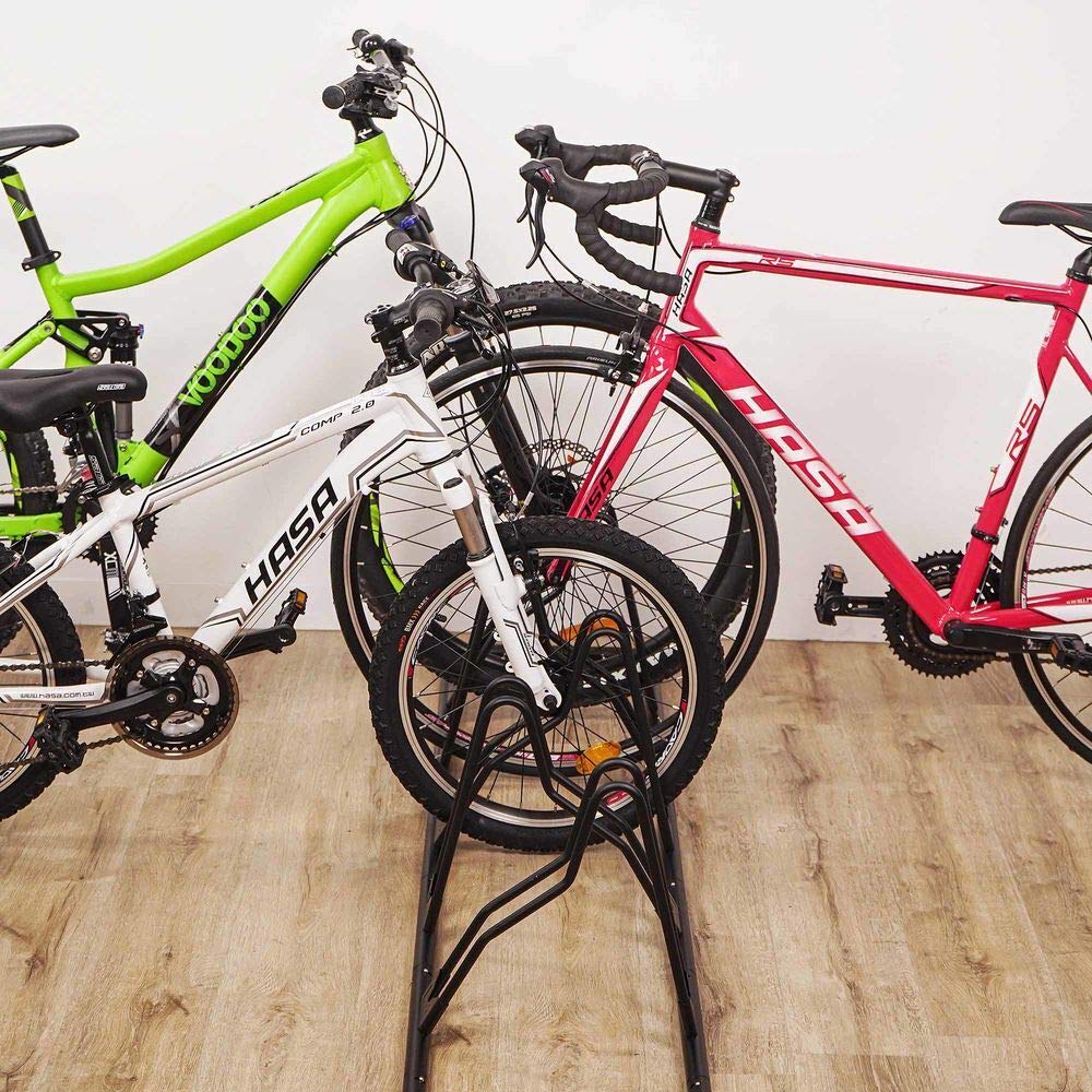 CyclingDeal Bicycle Floor Parking Rack Stand - for Mountain MTB Road Bike - Indoor Home Garage Storage - Classic 6 Bikes