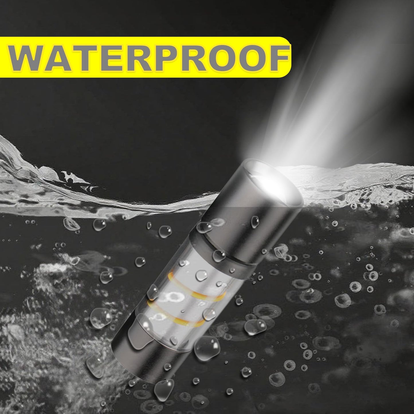 INSIGHLUX Small Flashlight Rechargeable LED Flashlights with COB Light,Zoomable 500 Lumens Pocket Flashlights for Camping,Travel,Outdoor,Emergency,Hiking,Automotive Work