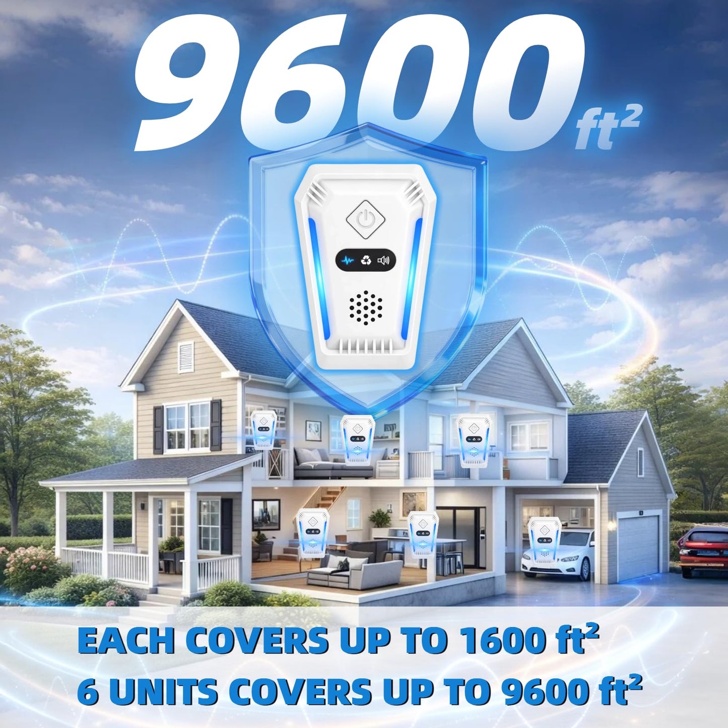 2026 Upgraded Ultrasonic Pest Repeller for Indoor Use, Plug-in Device for Mice, Rats, Roaches, Ants, Spiders & Insects, Home Ultrasonic Repellent with 3 Working Modes