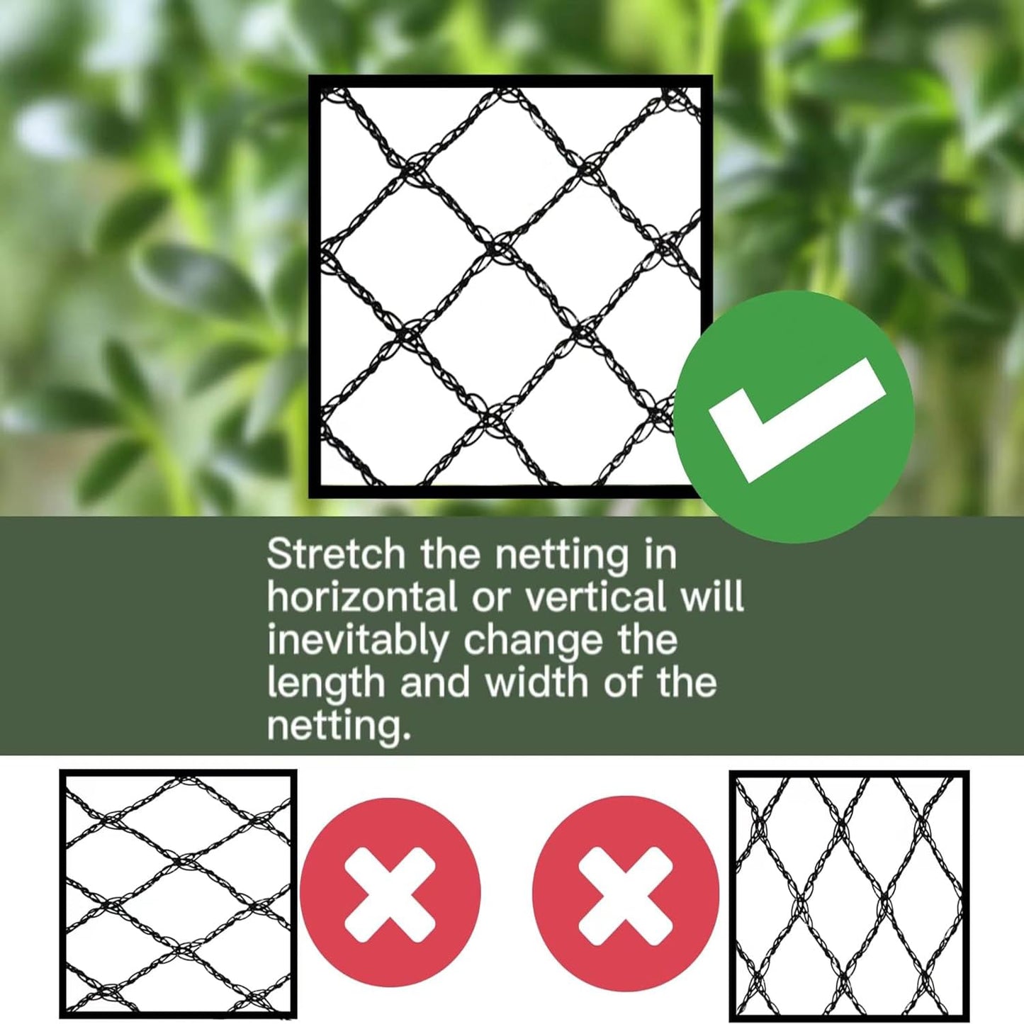 Junkogo Bird Netting 7.5x100 Ft, 1/2In Mesh Heavy Duty Garden Netting Pest Barrier for Plants, Fruit Trees, Vegetables, Extra Strong Woven Mesh Netting, Animal Fencing Against Birds, Deer, Poultry