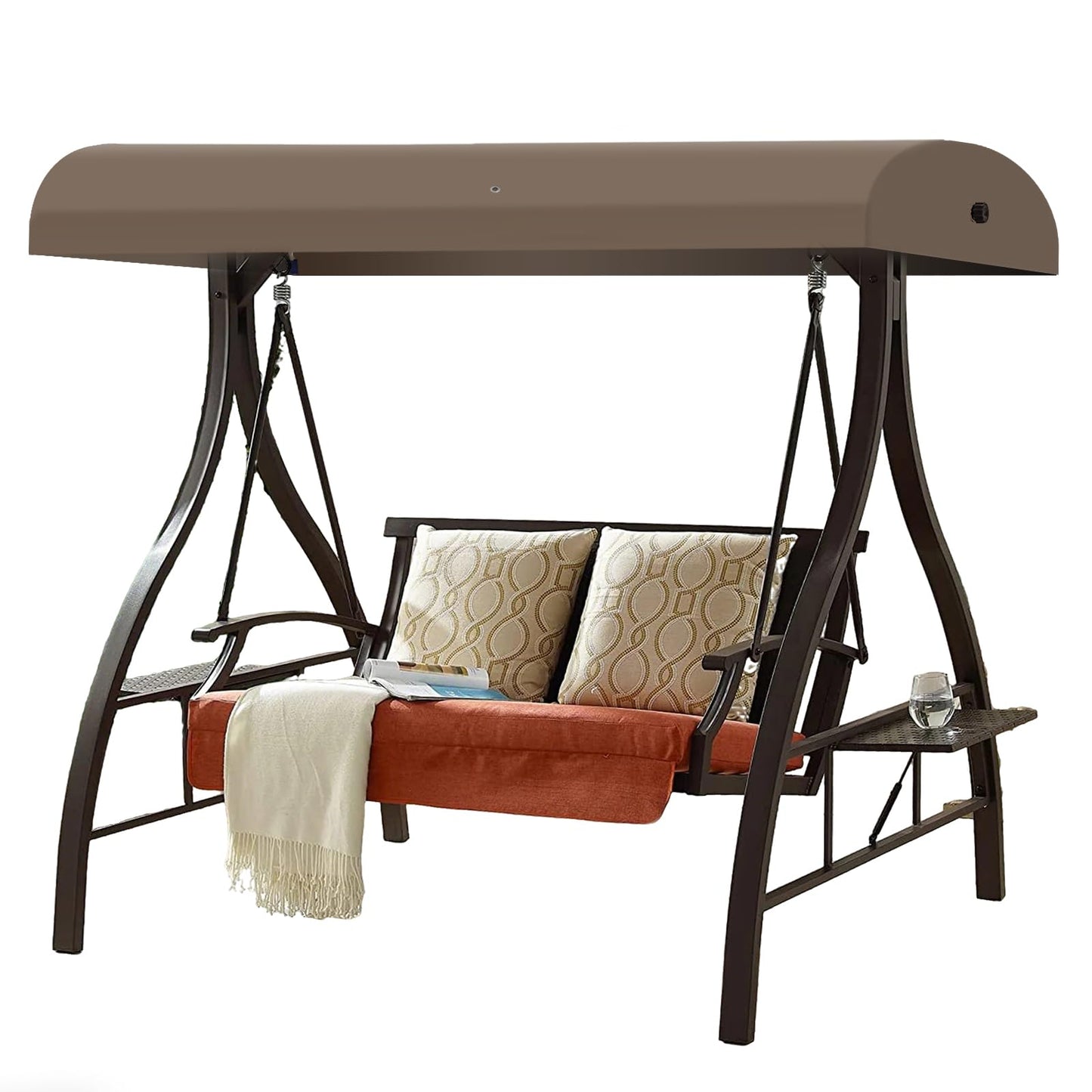 Replacement Canopy Top for GT Porch Swing Model GCS00229C, Outdoor Swing Chair Canopy Cover (Beige)