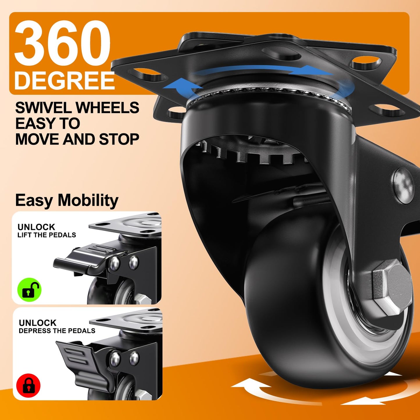 QNCZ Premium Patio Umbrella Base with Wheels, 120lbs Weighted Umbrella Stand Outdoor Base, Heavy Duty Umbrella Base, Easy Move Outdoor Umbrella Base for Patio, Outdoor Swimming Pool, Black