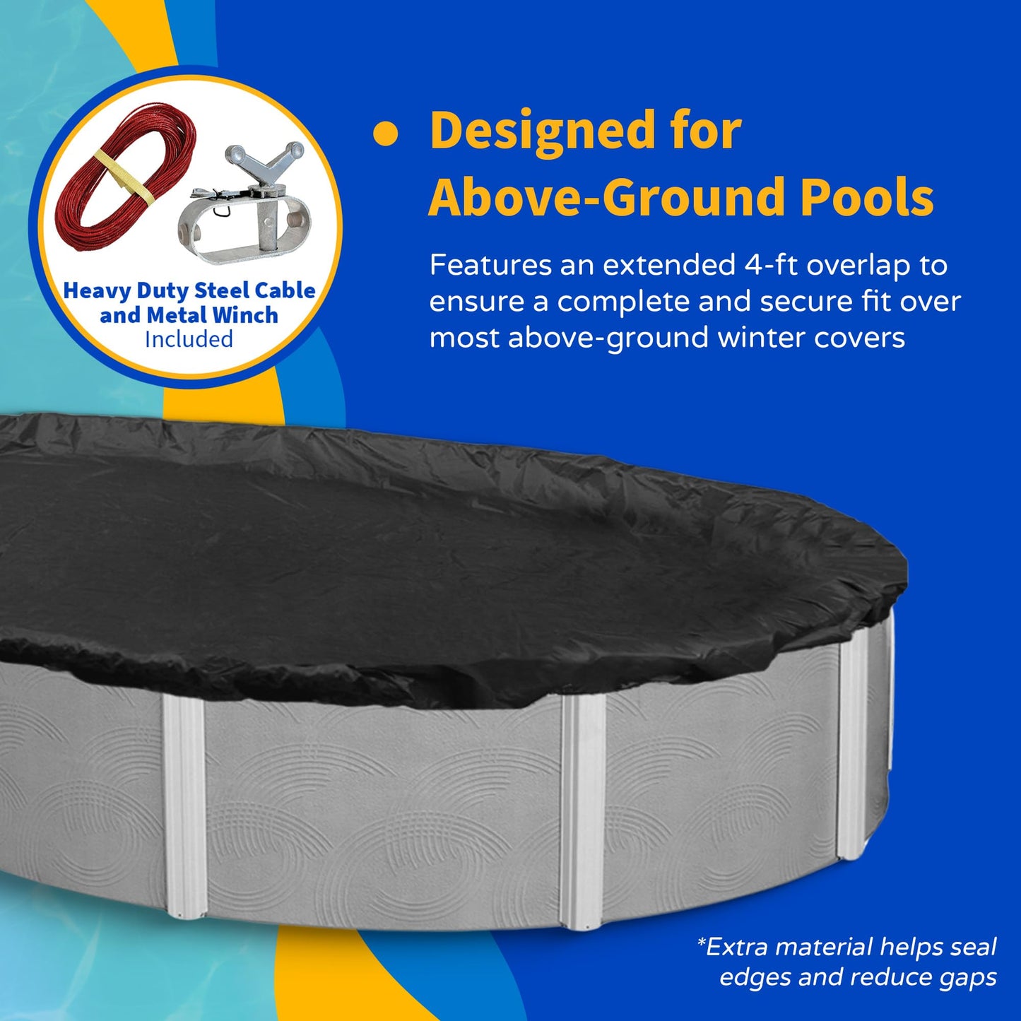 Blue Wave 8-Year 12-ft x 20-ft Oval Above Ground Pool Winter Cover