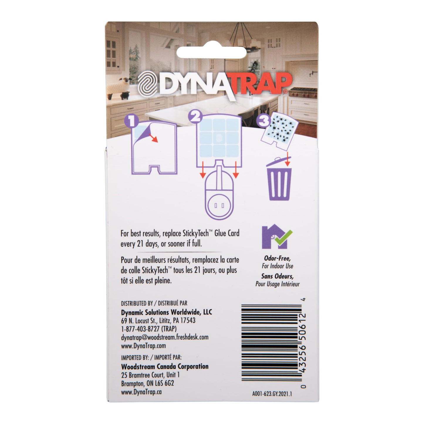 DynaTrap 23005-0612 DOT StickyTech Replacement Indoor Flying Insect Trap Glue Cards - 6 Pack