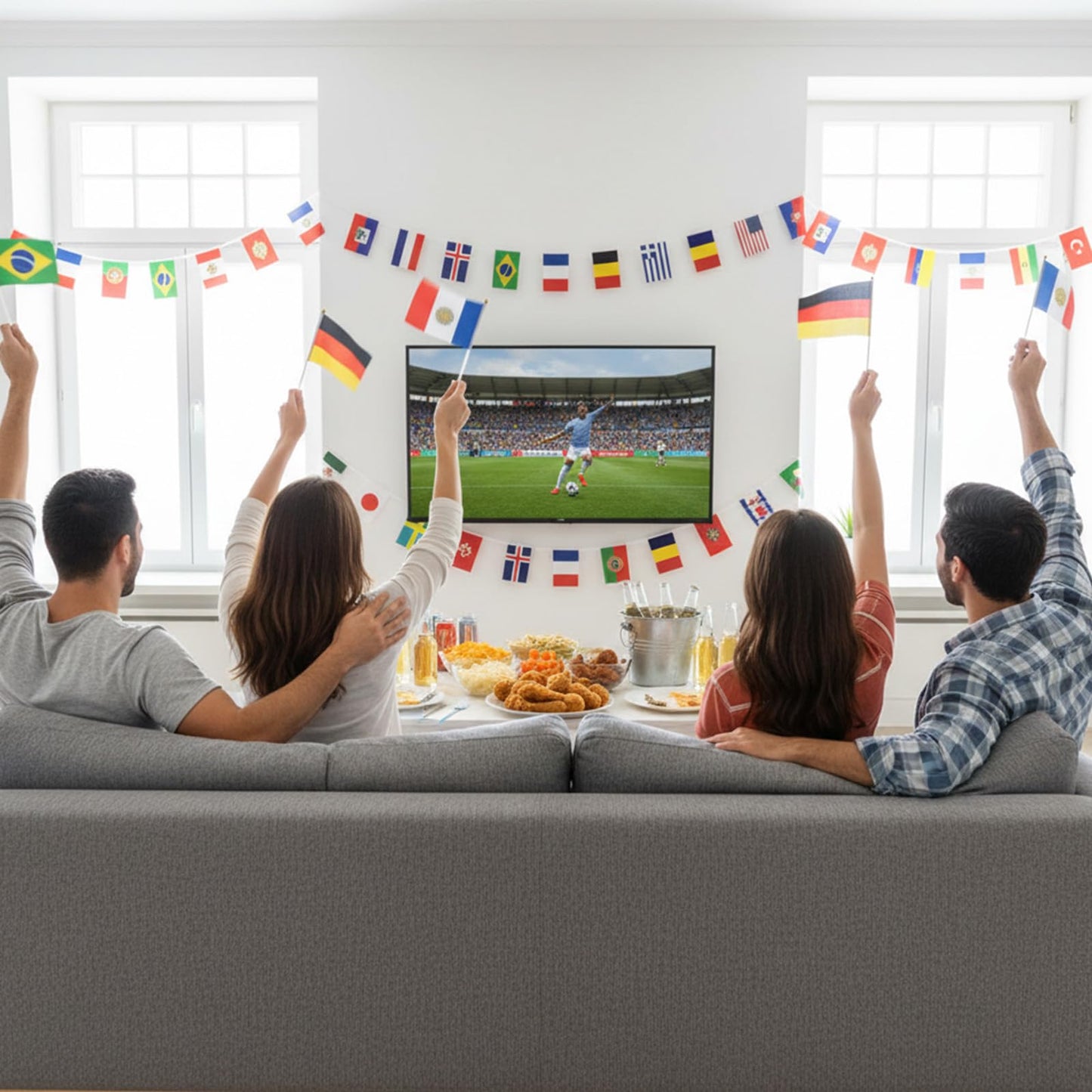 100 Countries International Flags of the World Mini Hand Held Flags Stick National Small Banner on Stick Party Decorations for Sports Events,World Cup,Olympic Festivals Celebration 2026 5x8 Inch