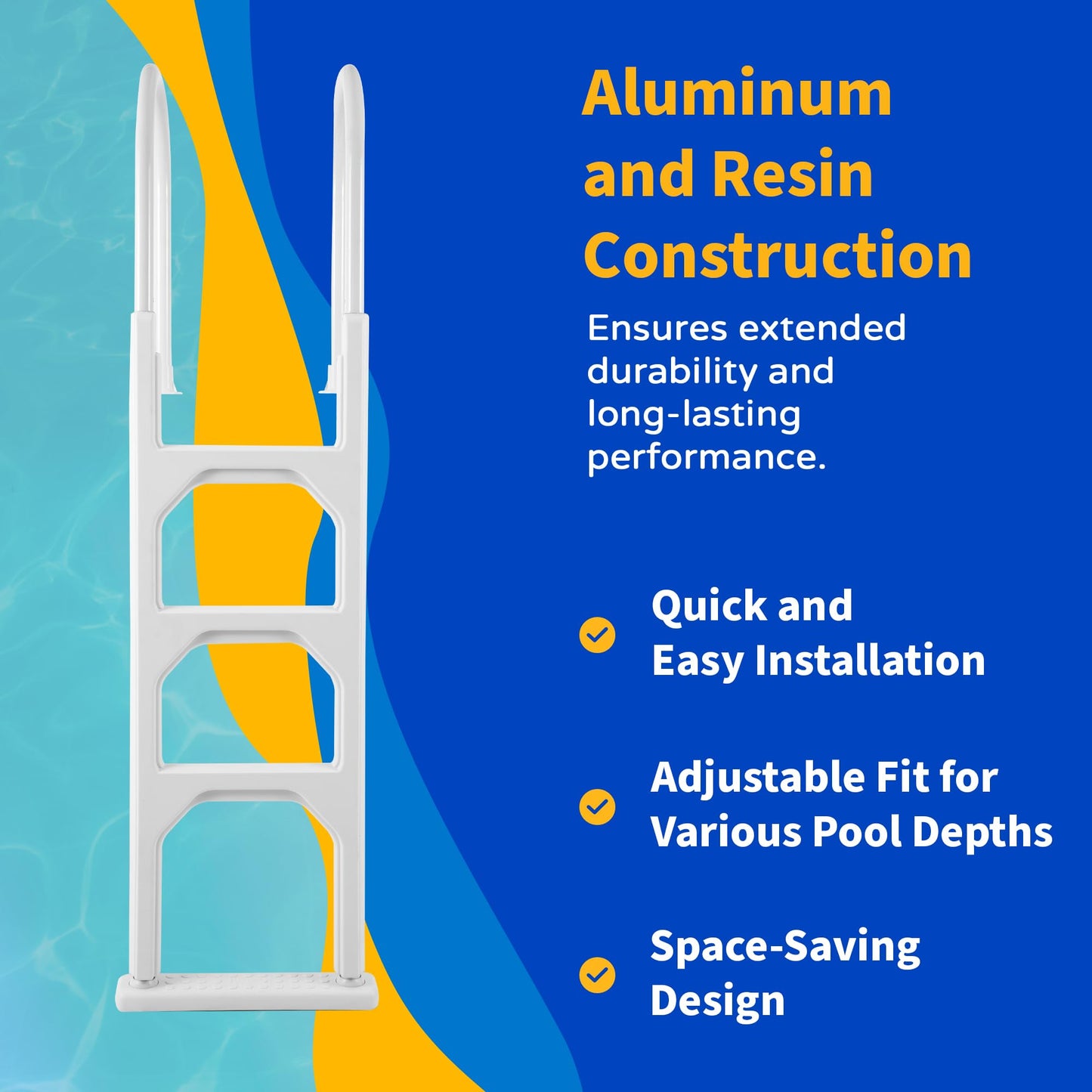Blue Wave NE1142 Aluminum/Resin In-Pool Ladder