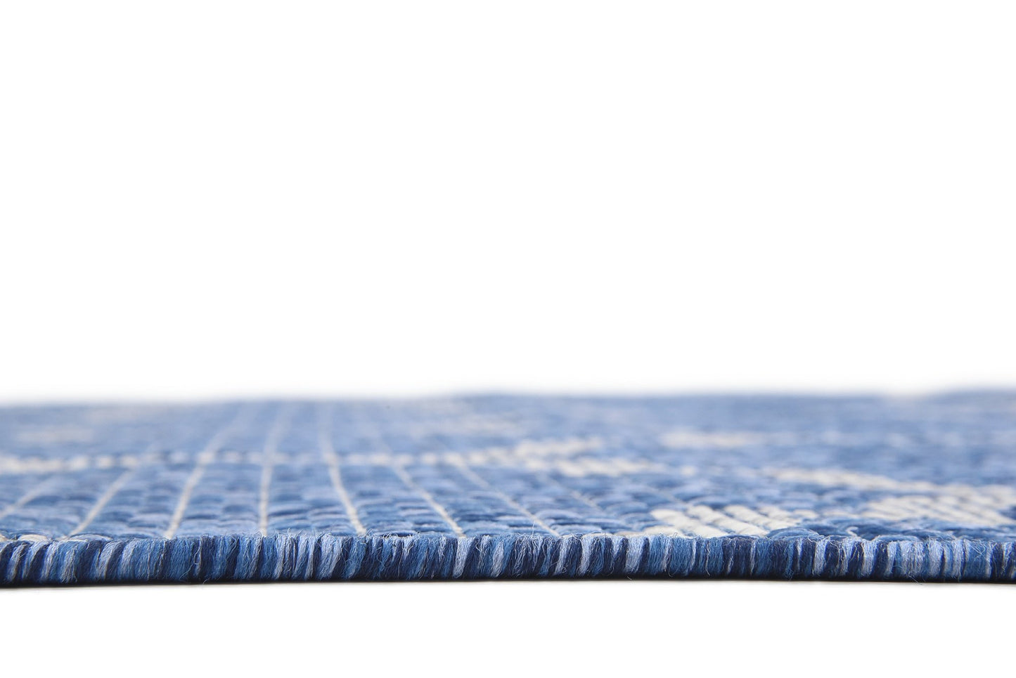 Unique Loom Outdoor Trellis Collection Area Rug (4' 1" x 6' 1" Rectangle, Navy Blue/ Ivory)