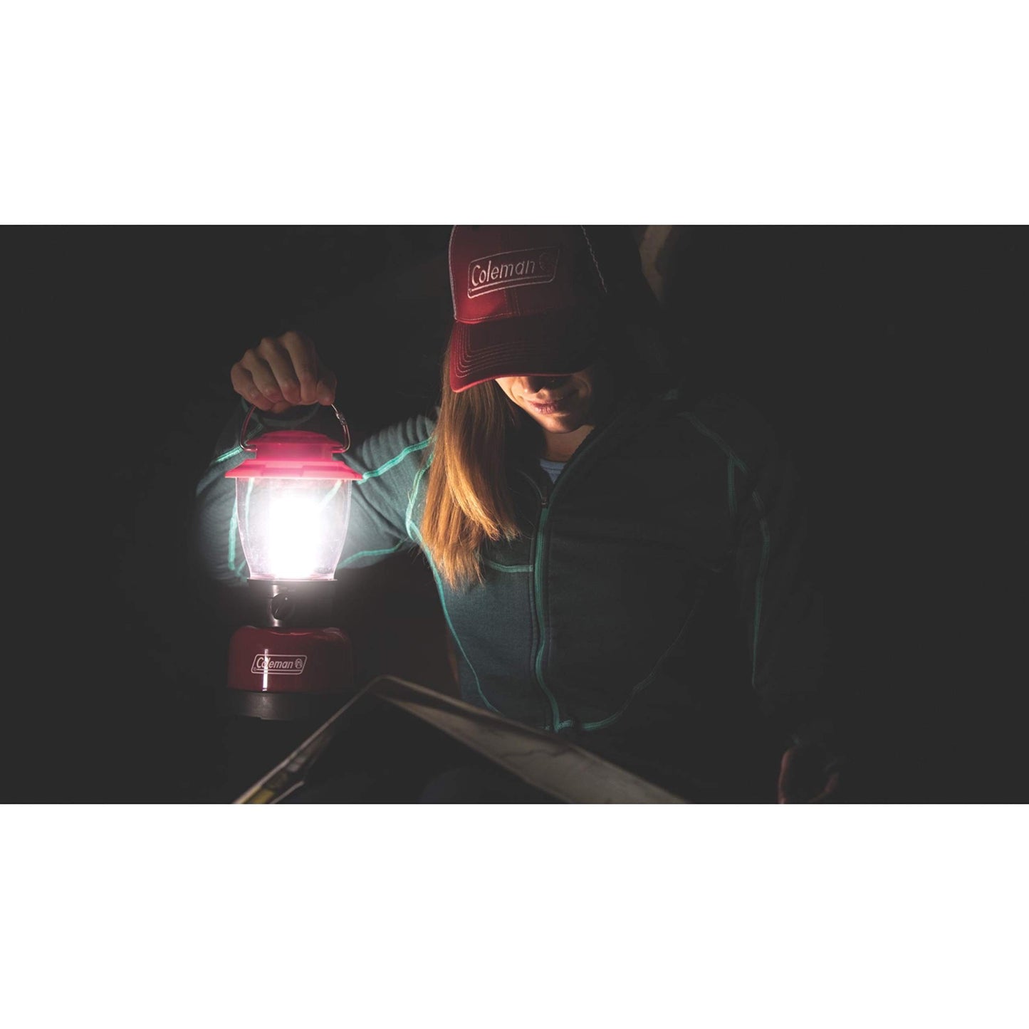 Coleman 400L LED Lantern with 4D Battery, Water & Impact-Resistant Lantern with Carry Handle, Lifetime LED Lights Never Need Replacing