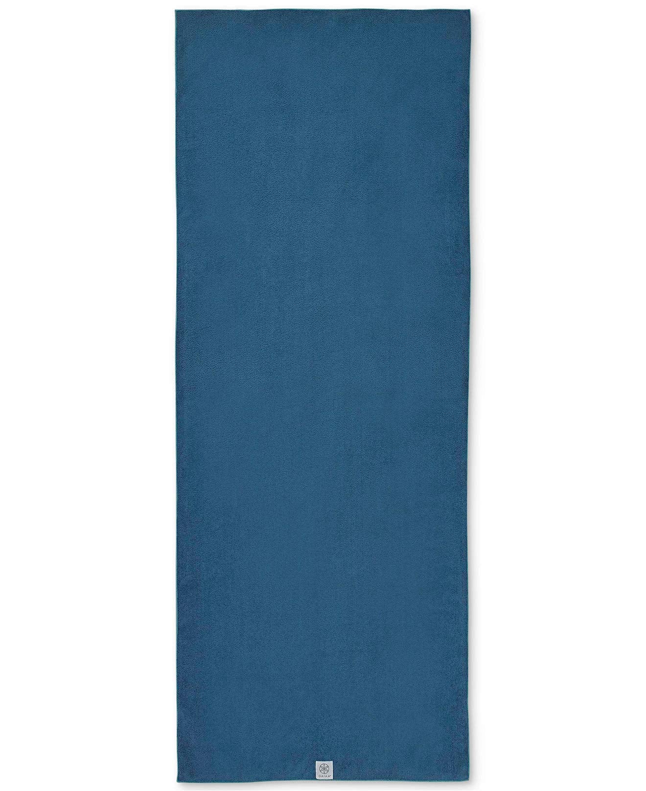 Gaiam Stay Put Yoga Towel Mat Size Yoga Mat Towel (Fits Over Standard Size Yoga Mat - 68"L x 24"W), Lake