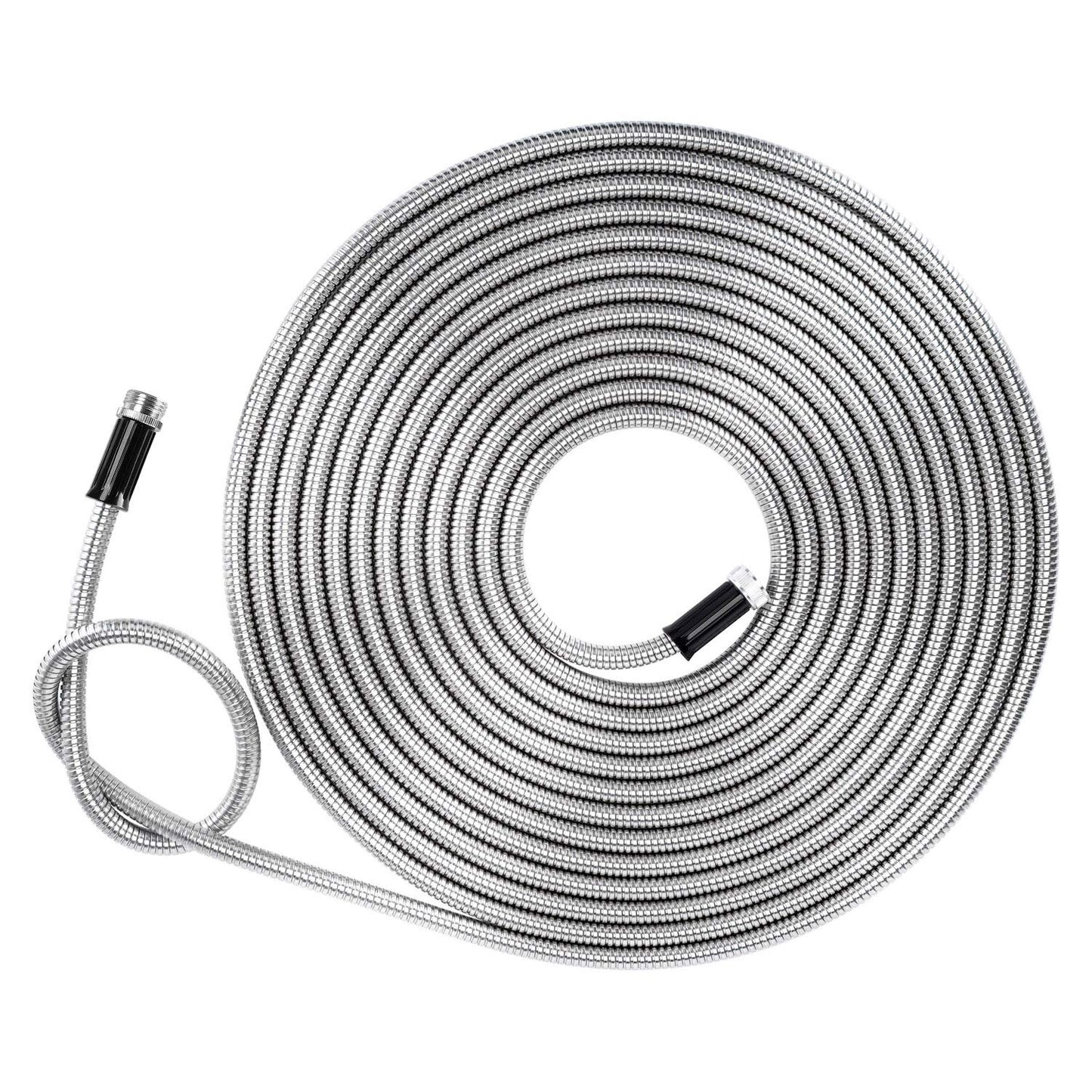 Beaulife Metal Garden Hose 100 ft Flexible No Kink Lightweight RV Drinking Water Hose Extension Leader Hose Heavy Duty Outdoor