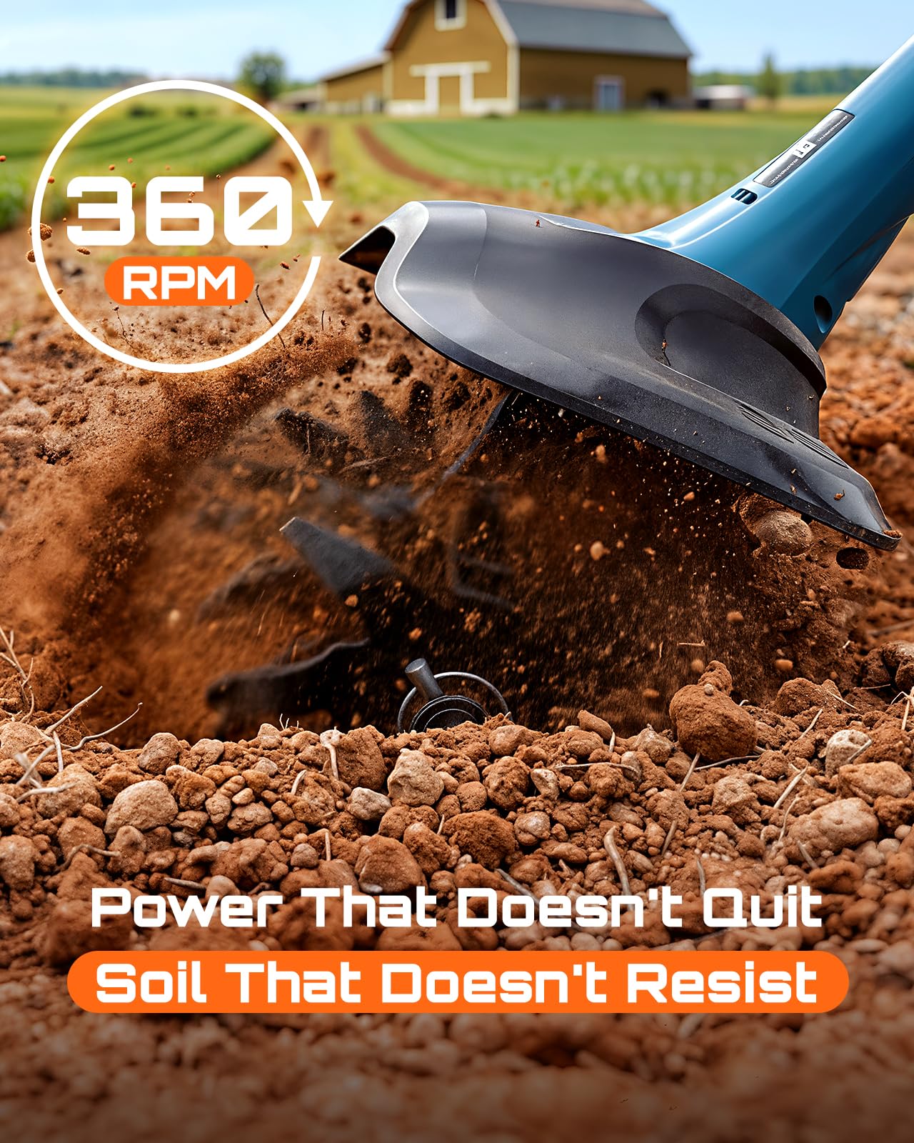 Cordless Tiller Cultivator for Gardening, 20V Electric Garden Rototillers with 2x4.0Ah Batteries, 9In Tilling Width,7In Depth, Adjustable Handle, Battery Powered Small Tiller for Soil/Cultivating/Lawn