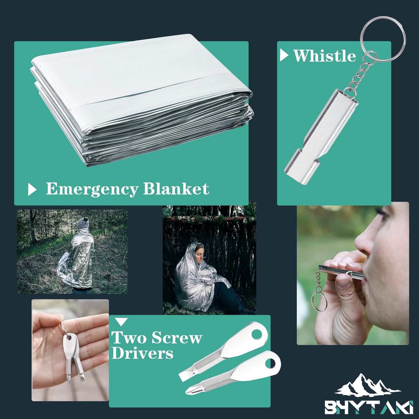 Survival Kits 37 in 1, Gifts for Men Dad Husband Christmas Valentine's Day, Emergency Survival Gear and Equipment, Camping Hiking Outdoor Adventure Cool Gadgets