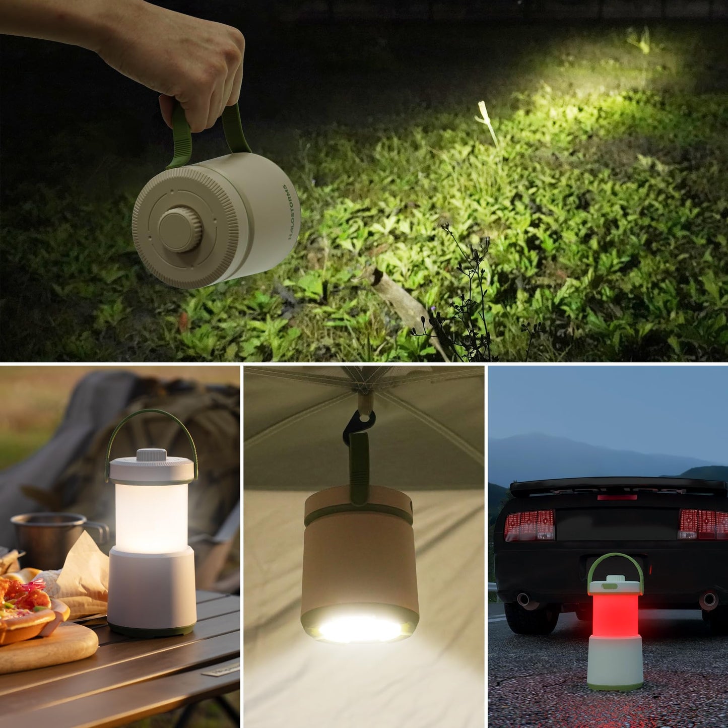 HALOSTORMS LED Camping Lantern Rechargeable, 800LM, 230Hours Runtime, 5 Modes Camping Light with Red Light, IPX4 Waterproof Lantern Flashlight for Hurricane,Emergency,Power Outages,Home,Hiking
