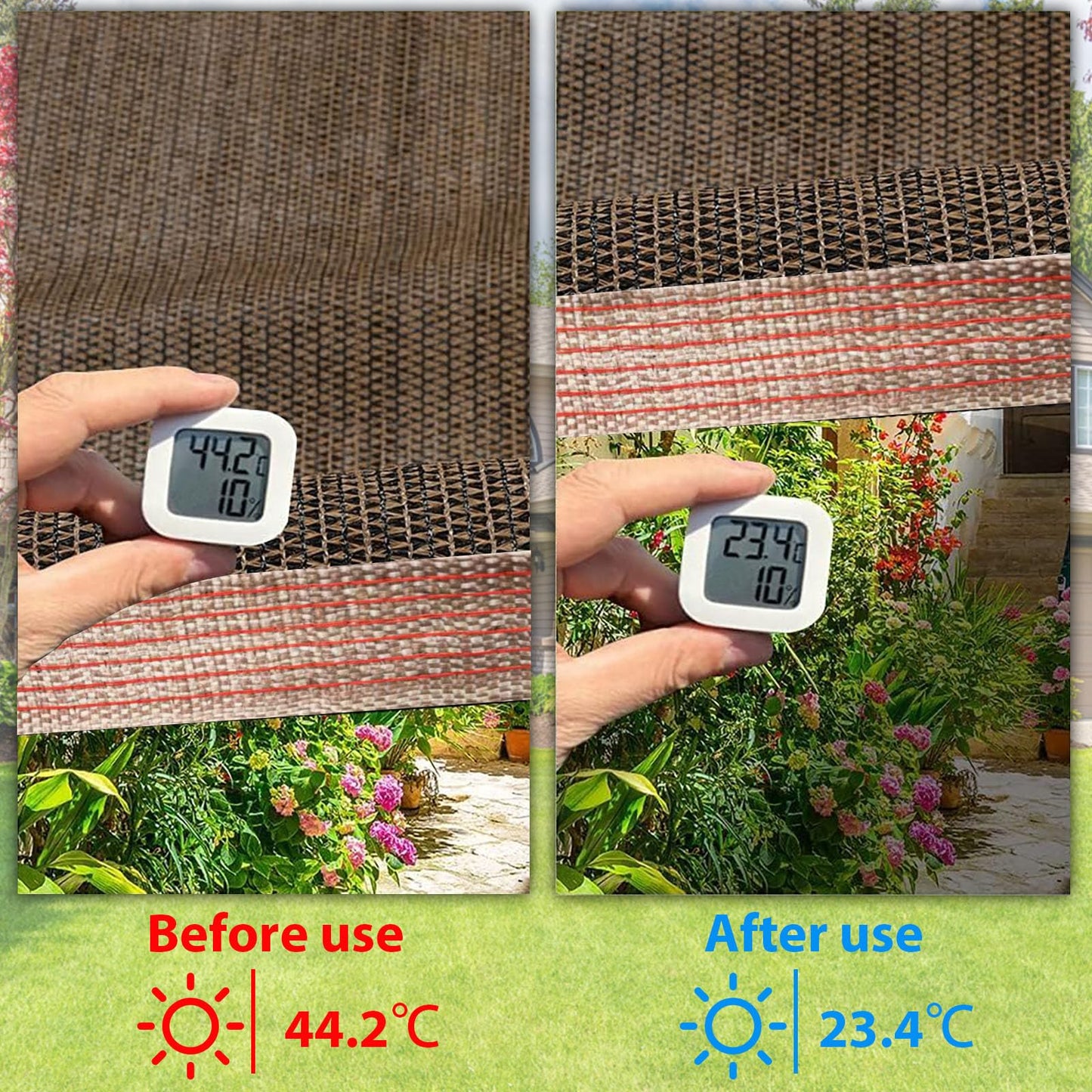 LCYFBE Shade Cloth for Garden, 8 x 16 FT 90% Mesh Tarp with Grommets Shade Cloth for Greenhouse,Patio,Vegetables,Plants Cover and Chicken Coops, Mocha Shade Net for Outdoor Garden
