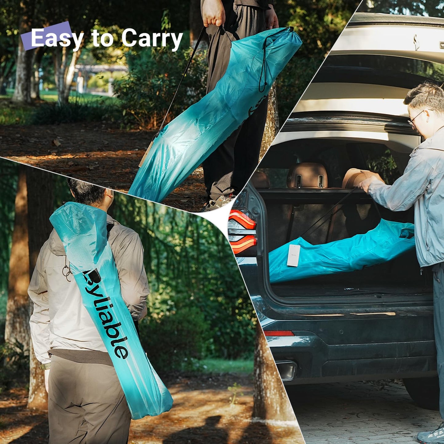 Camping Folding Chair Outdoor Lawn Portable Lightweight Camp Folding Chairs for Adult Outside with Cup Holder, Cooler Pouch & Side Pocket for Camping, Beach, Fishing, Sports or Tailgating Events, Blue