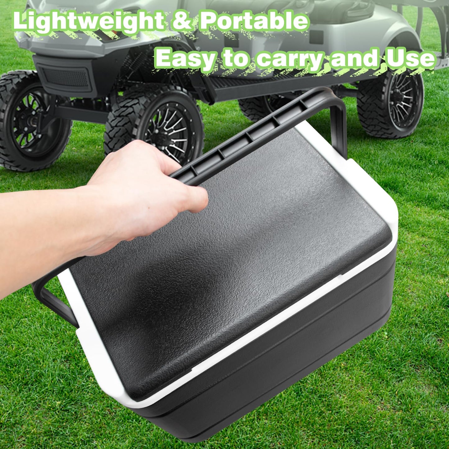 Shu-Ran Golf Cart Cooler, Insulated Golf Cart Cooler with Mounting Bracket for Club Car Precedent Tempo and Onward OEM 102588101 103886801, Lightweight & Portable, Easy Installation
