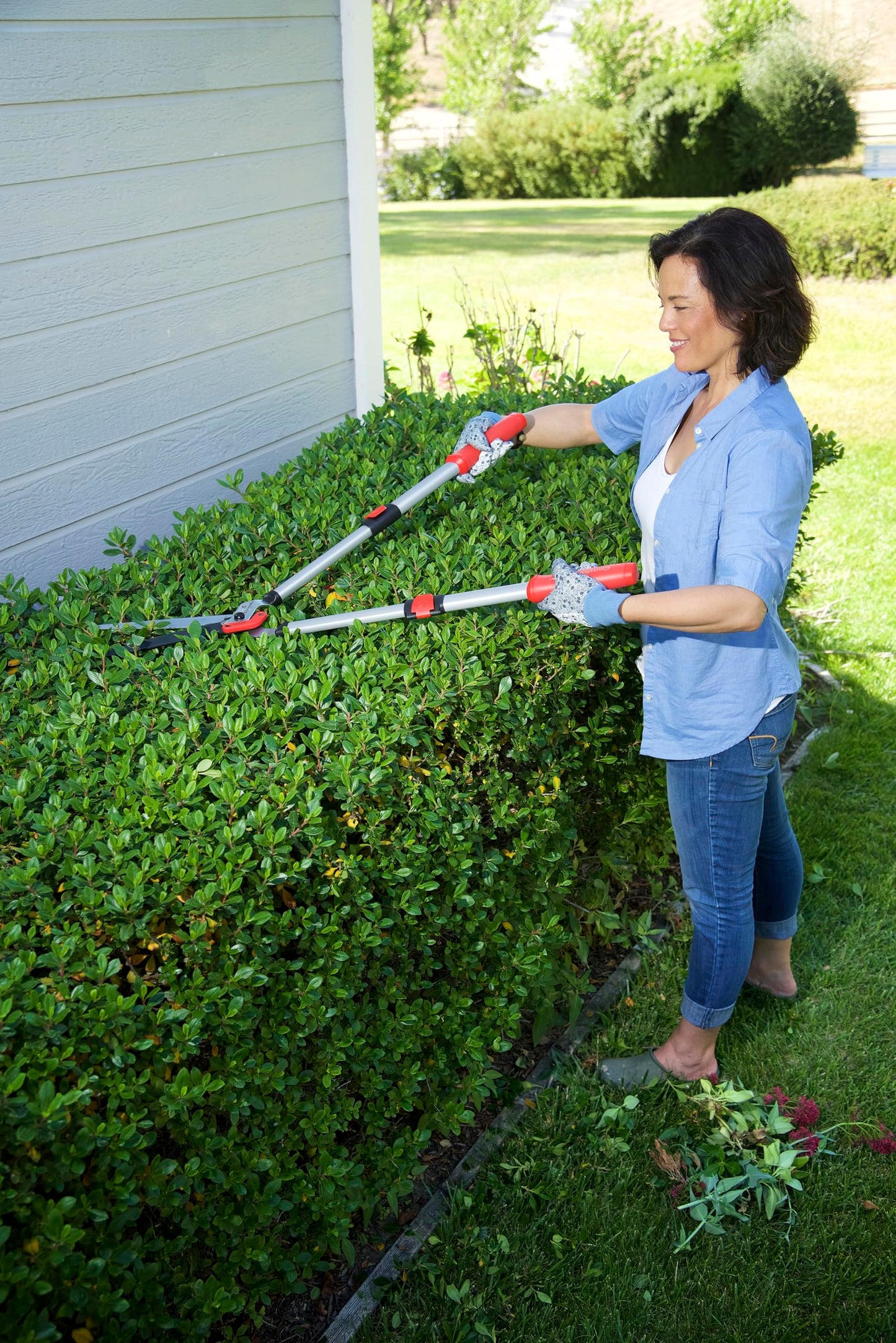 Corona HS 4344 DualLINK Extendable Hedge Shear, Red, 29 Inch Handle