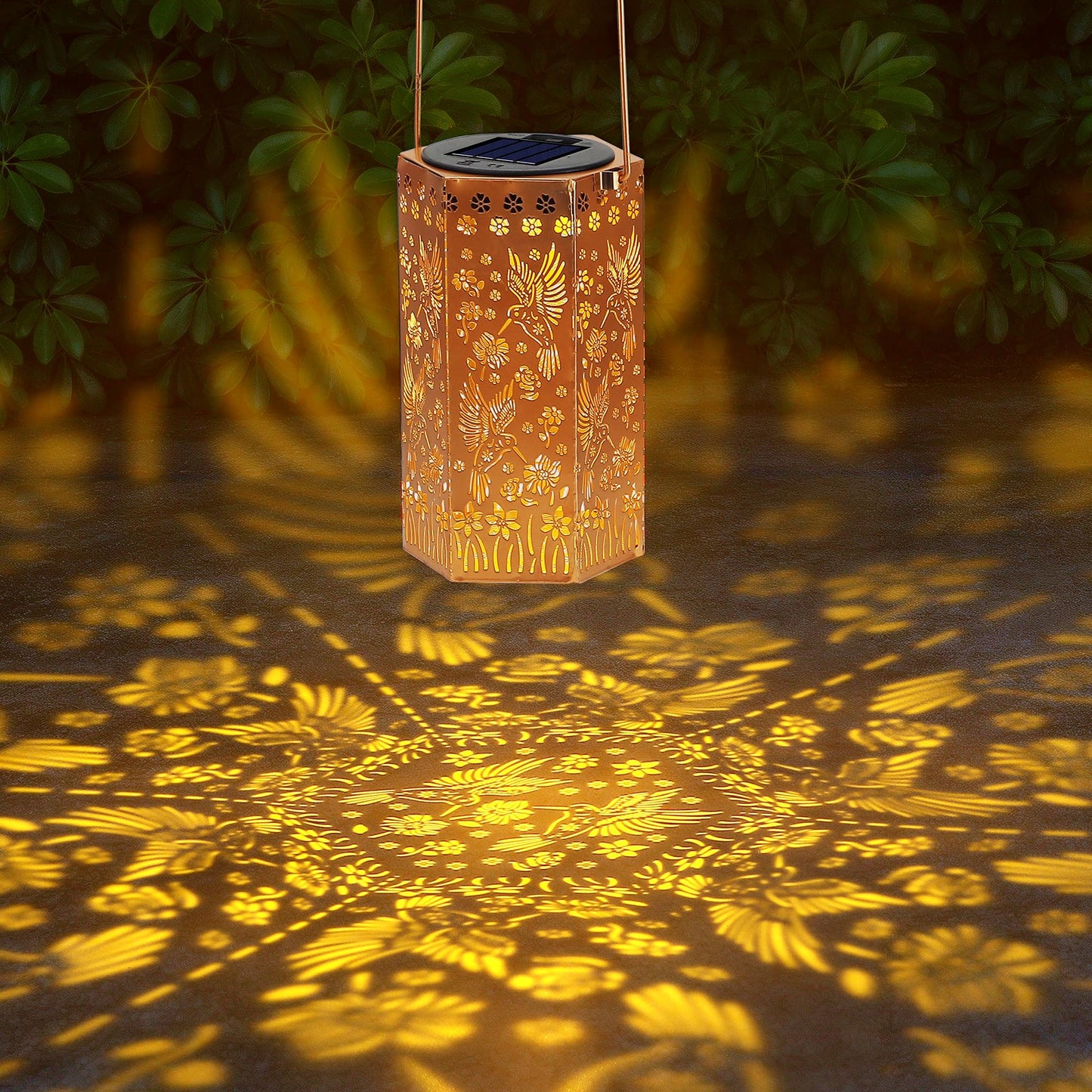 Hummingbird Solar Lanterns Outdoor Waterproof, Birthday Gifts for Women Mom Grandma, Hanging Solar LED Lights for Garden Decor Outside, Metal Lantern for Yard, Patio, Backyard, Porch