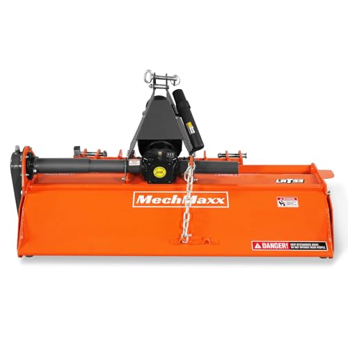 MechMaxx 53 in Rotary Tiller, 3 Point Hitch Cat.1, Chain Drive, PTO Shaft Included with Shear Bolt, 18–35 HP, LRT53