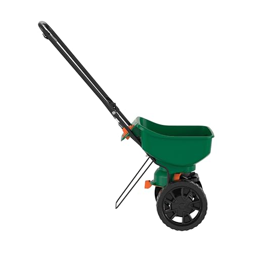 Scotts Turf Builder EdgeGuard Mini Broadcast Spreader - Spreads Grass Seed, Fertilizer and Salt - Holds up to 5,000 sq. ft. of Scotts Grass Seed or Fertilizer Products