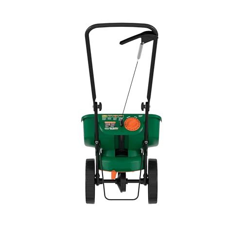Scotts Turf Builder EdgeGuard Mini Broadcast Spreader - Spreads Grass Seed, Fertilizer and Salt - Holds up to 5,000 sq. ft. of Scotts Grass Seed or Fertilizer Products