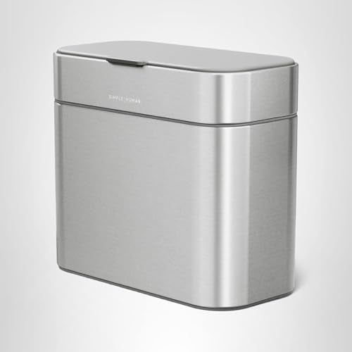 simplehuman Compost Caddy, Detachable and Countertop Bin, 4 Liter / 1.06 Gallon, Brushed Stainless Steel