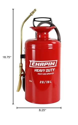 Chapin Sprayer, 2 Gallon Tri-Poxy Open Head Sprayer for Professionals and Contractors Applications, Chemical-Resistant Seals with All Brass Components