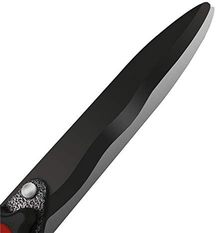 GARTOL 23-Inch Hedge Shears, Manual Garden Clippers with 9" High Carbon Steel Wavy Blade, Heavy Duty Bush Trimmers with Shock-Absorbing Bumpers & Adjustable Tension, Easy-Grip Handles