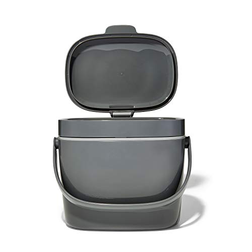 OXO Good Grips EASY-CLEAN COMPOST BIN - CHARCOAL - 1.75 GAL/6.62 L