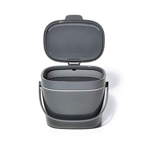 OXO Good Grips EASY-CLEAN COMPOST BIN - CHARCOAL - 1.75 GAL/6.62 L