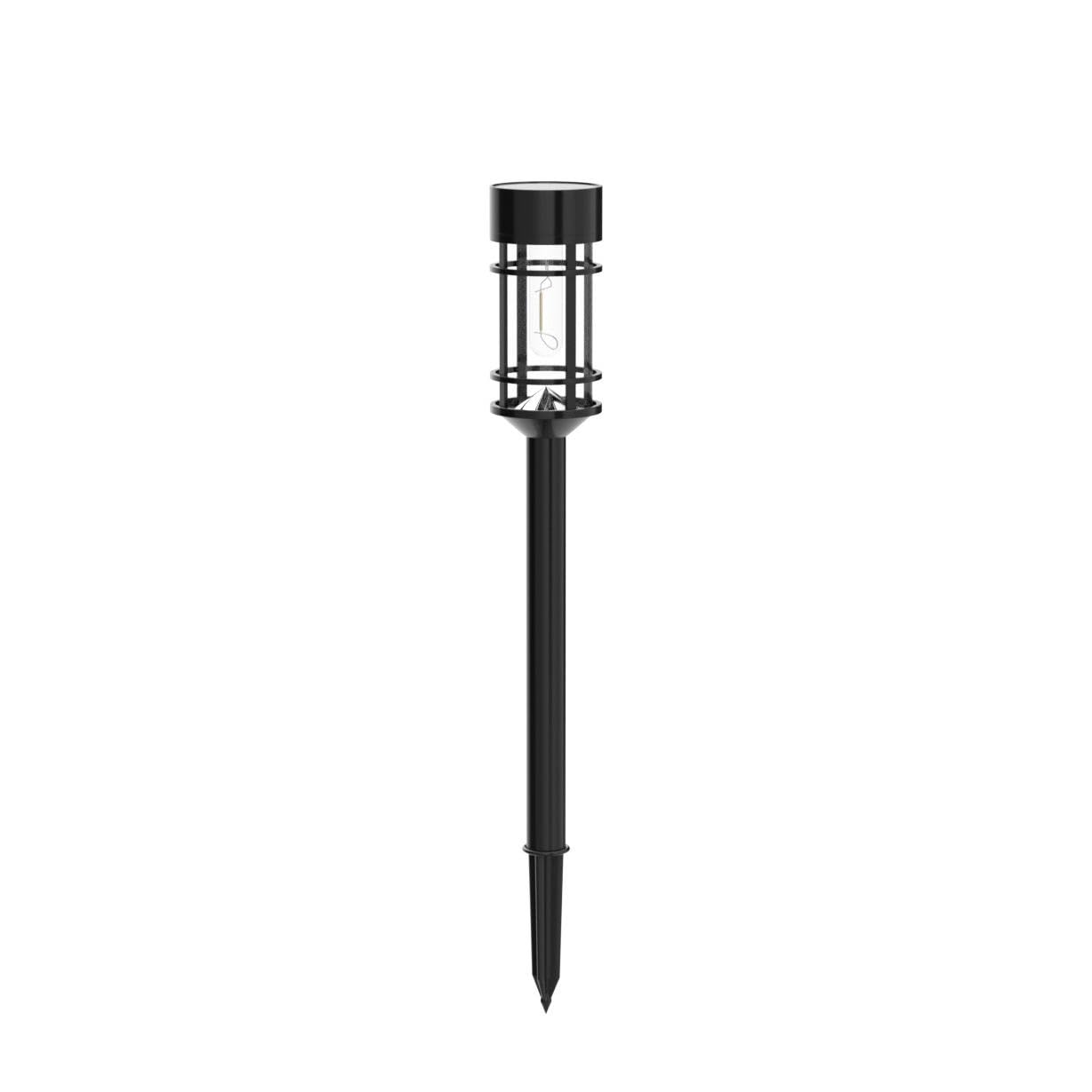 ILANCK Solar Lights Outdoor Waterproof, 8 Pack 21" Solar Pathway Lights with Metal & Glass, Auto On/Off Garden Lights for Yard, Landscape, Driveway Walkway