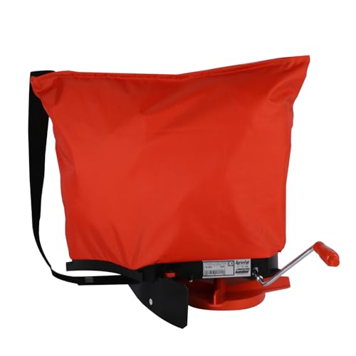 Agri-Fab 45-0639 25 lb. Handheld Bag Seeder Spreader with Waterproof Bag, Enclosed Gears, Adjustable Shoulder Strap, Rear Baffle, Orange
