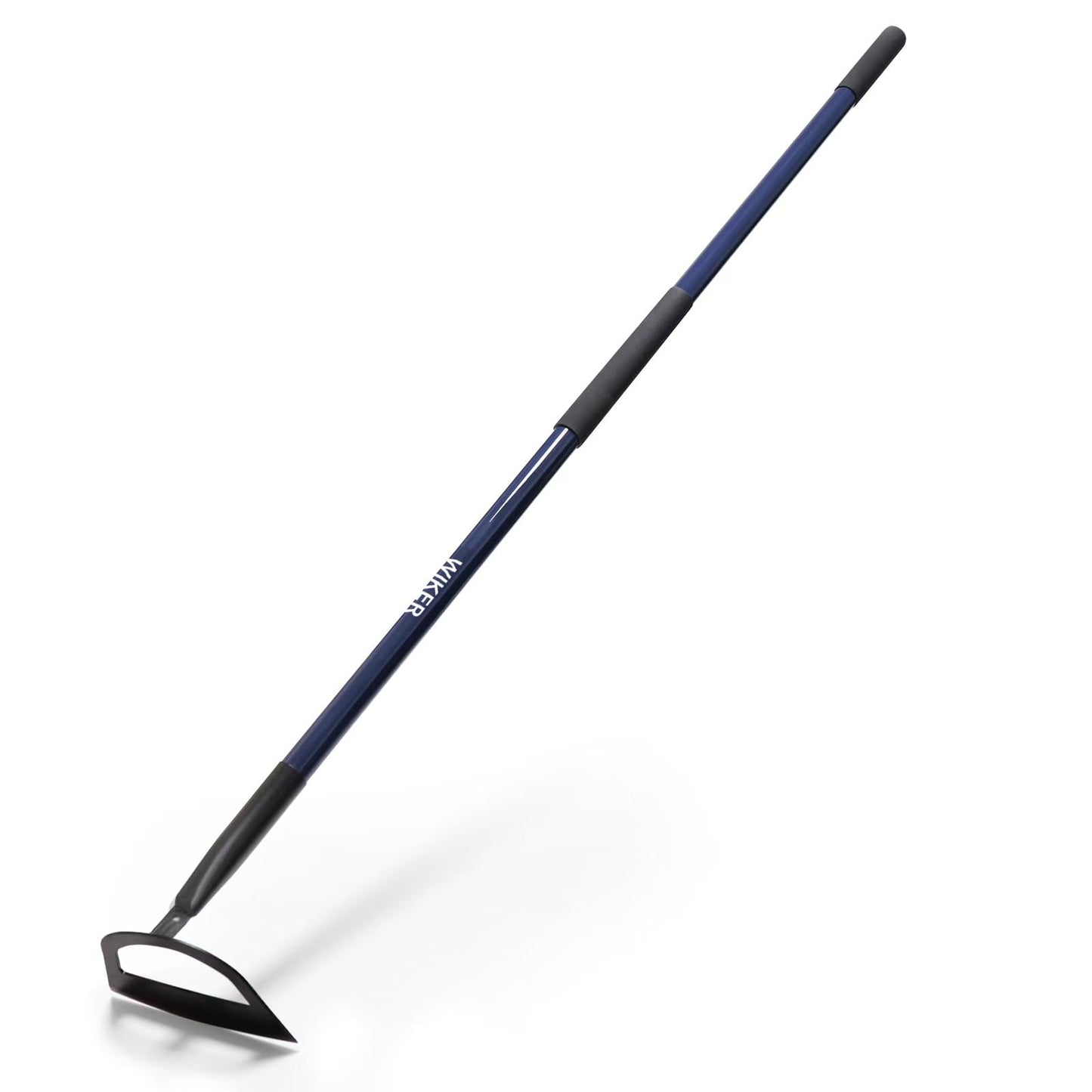 WIKER 57 Inch Professional Garden Hoe, Heavy Duty Weeding Tool with Pre-Sharpened Blade, Fiberglass Long Handle for Effortless Soil Cultivation and Weed Removal