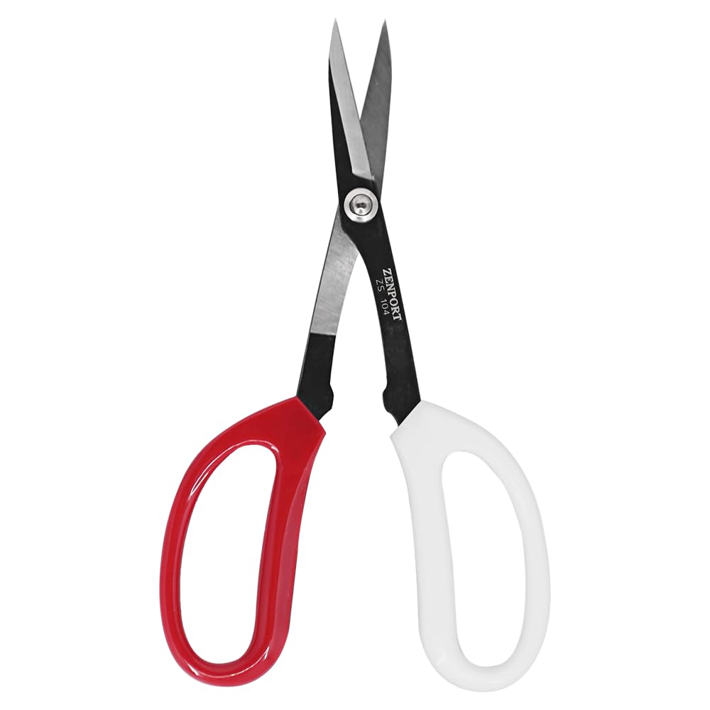 Zenport ZS104 Deluxe Scissors, 8 inches long, Horticulture & Craft Scissors with Durable Carbon Steel Blades, Precision Cutting of Plants, Garden, Fruit, and Craft Materials
