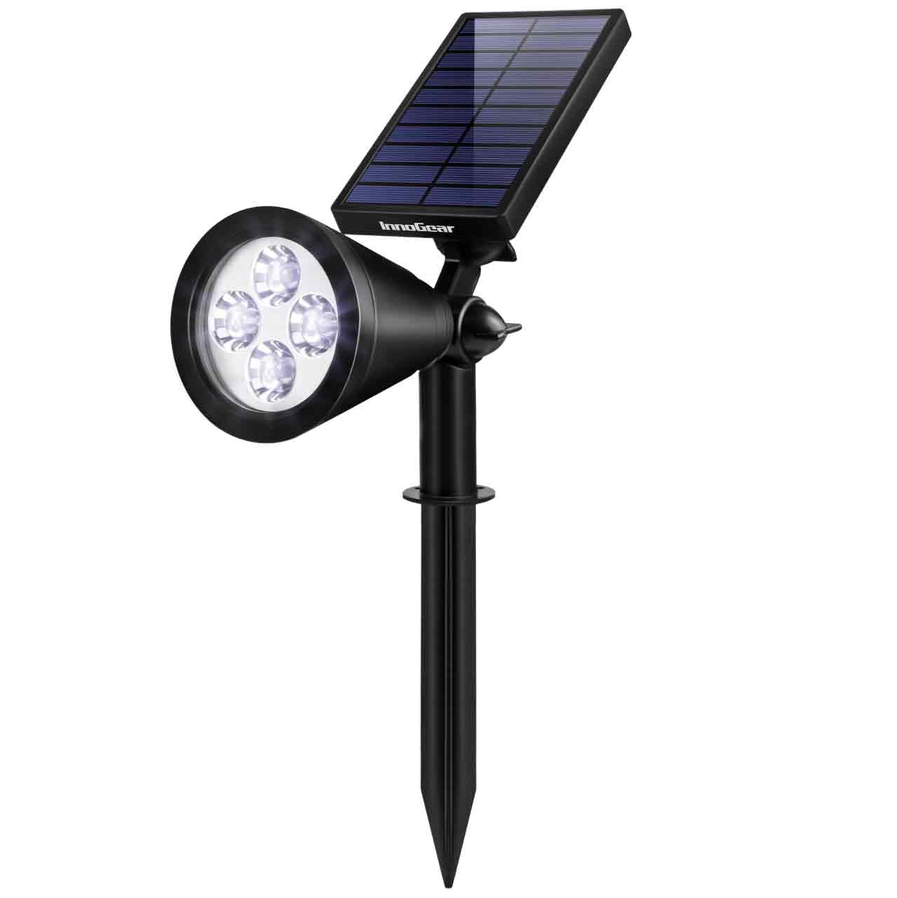 InnoGear Solar Spot Lights, Outdoor Solar Lights Solar Spotlights Flag Pole Light Waterproof Landscape Lighting Outside for Flag Uplighting Backyard Patio Pathway Statue Palm Tree Sign, Cool White