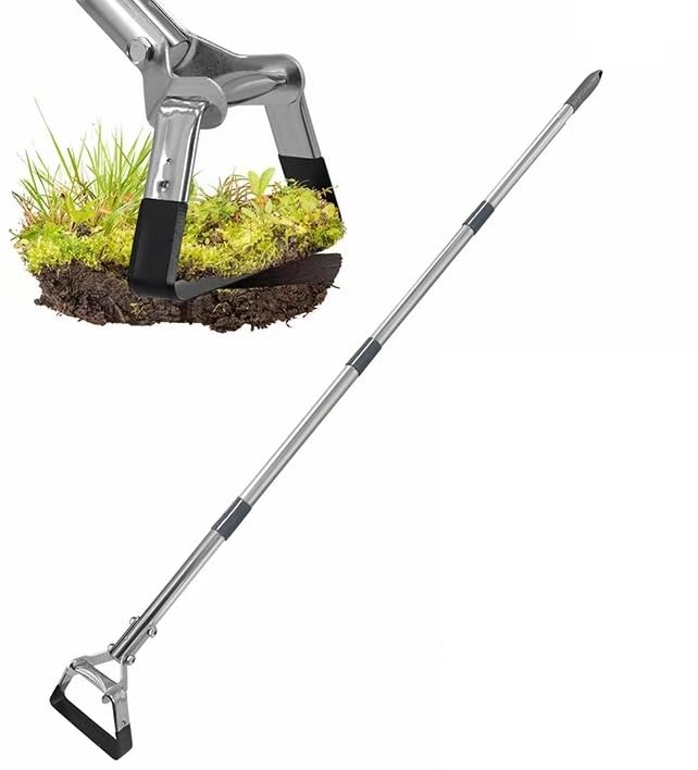 MLHpeak Hoe Garden Tool, Scuffle Garden Hoe with Long Handle, Adjustable Hula Hoe for Easy Weeding (45 Inch)
