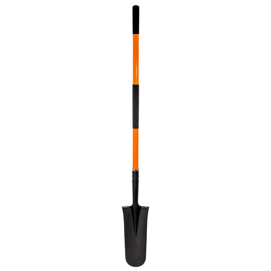 VNIMTI Heavy Duty Shovel with Fiberglass Handle for Digging and Gardening, Metal, 58 Inches