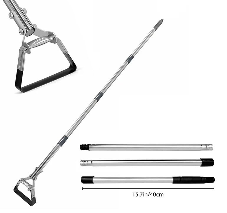 MLHpeak Hoe Garden Tool, Scuffle Garden Hoe with Long Handle, Adjustable Hula Hoe for Easy Weeding (45 Inch)