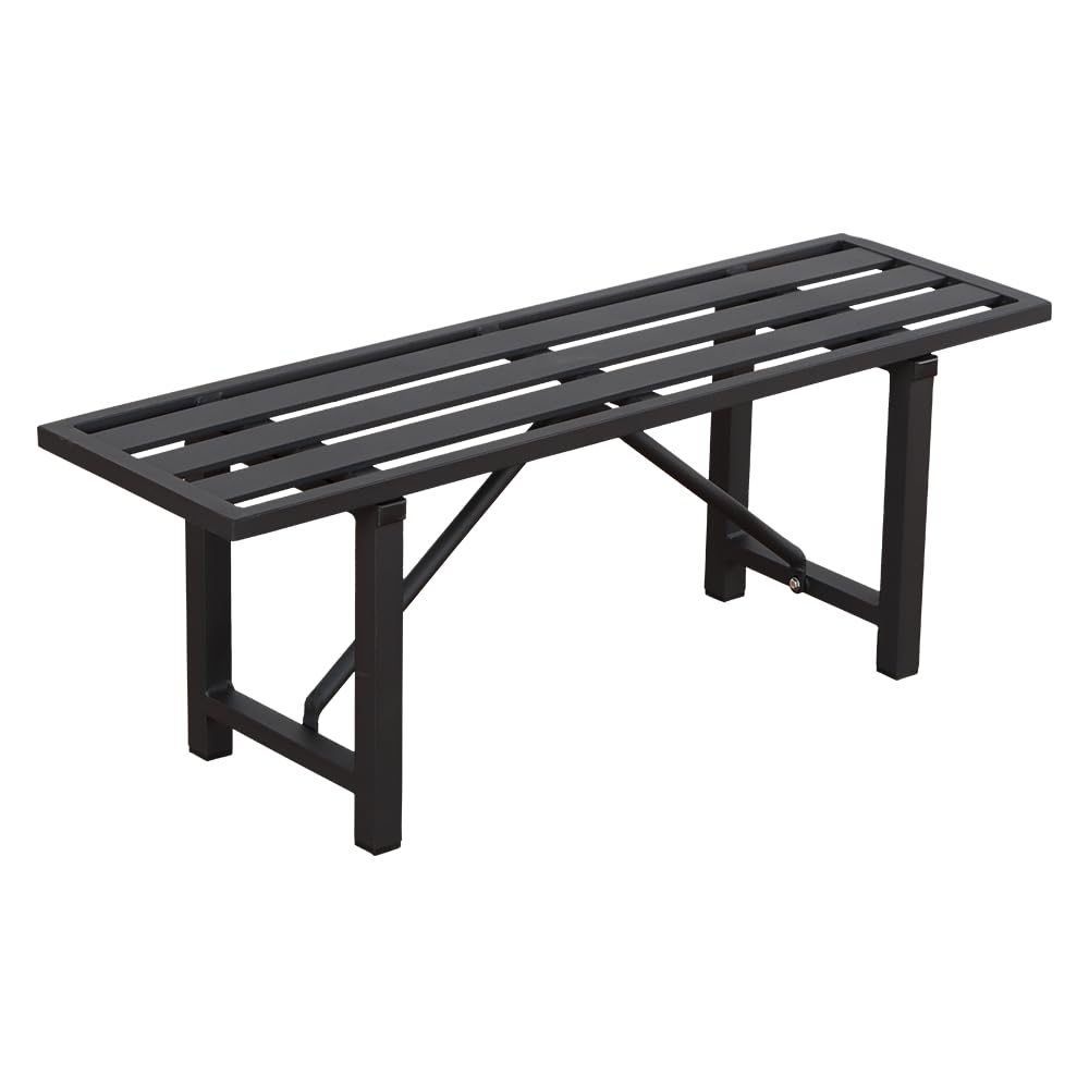 DHYGOTFUR Plant Stand - Indoor/Outdoor Extra-Sturdy Aluminum Plant Stand with 300 LBS Capacity (L37.8 x W11.4 x H13.8 inch)