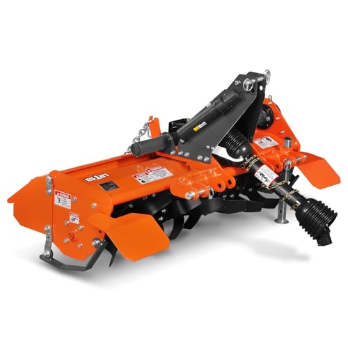 MechMaxx 53 in Rotary Tiller, 3 Point Hitch Cat.1, Chain Drive, PTO Shaft Included with Shear Bolt, 18–35 HP, LRT53
