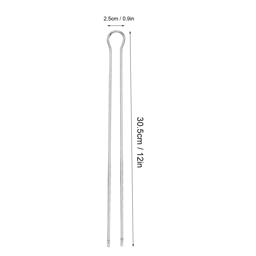 CYTGOUPER 6 Pcs Metal Skewers for kabobs, 12inch BBQ U-Shaped Telescopic Barbecue Skewers,Double Pronged Design Chicken Skewers BBQ Grill Set for BBQ Cookouts Picnic Camping Oven
